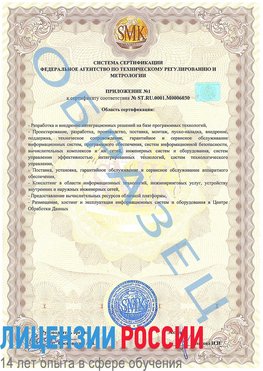 Образец сертификата соответствия (приложение) Константиновск Сертификат ISO 27001
